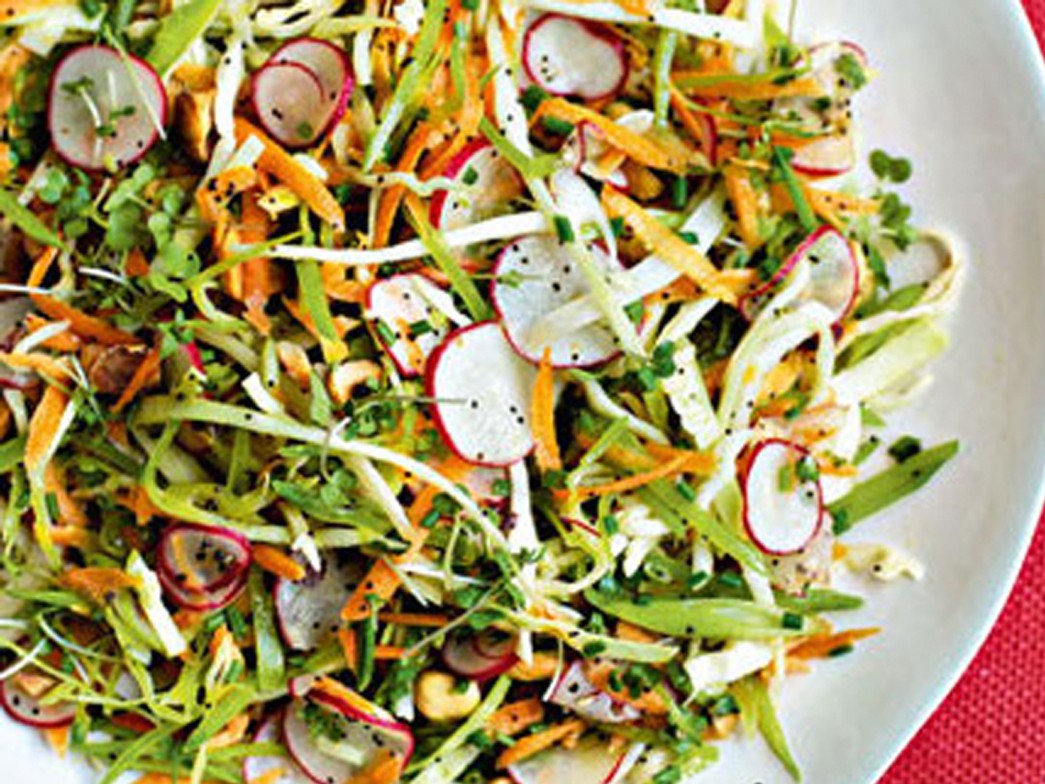 Summer Coleslaw with radishes